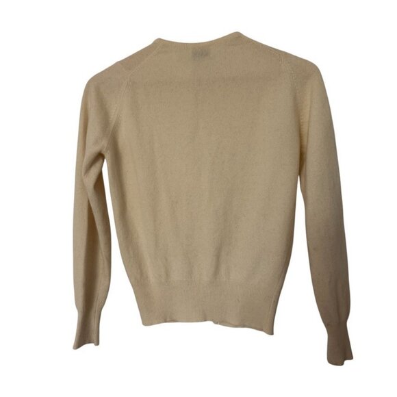 Vintage 1950s B. Altman & Co Cream 100% Cashmere Cardigan Made in Scotland Sz XS - Picture 4 of 5
